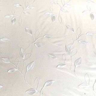 Creeper's Whisper Embroidered Leaf Ivory White Sheer Curtain 6