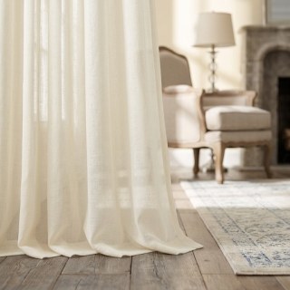 Daytime Textured Weaves Ivory White Sheer Curtain 3