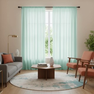 Soft Breeze Mint Green Chiffon Sheer Curtain