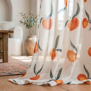 The Happiest Color Orange Sheer Curtain