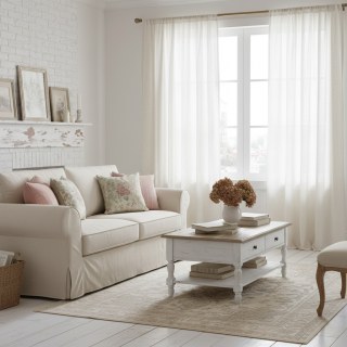 Aura Natural Linen Cotton Blend Sheer Curtain 3