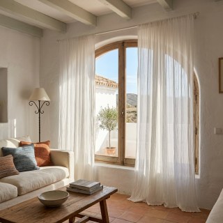 Ethereal Crinkle Crushed Rippling White Sheer Curtain 3