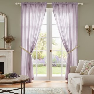 Luxe Lavender Purple Sheer Curtain 4
