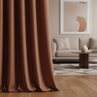 Matte Majesty Terracotta Burnt Orange 100% Blackout Velvet Curtain 4