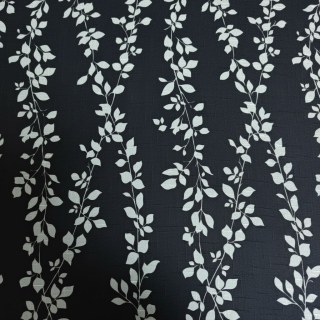 Pascal Black Blue Vine Print Sheer Voile Curtain 7