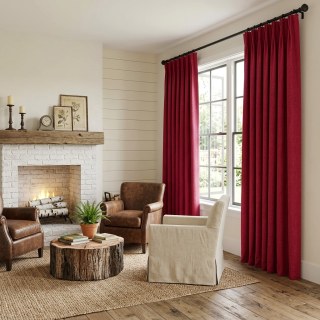 Pine Valley Burgundy Rose Red Blackout Curtain Drapes 4