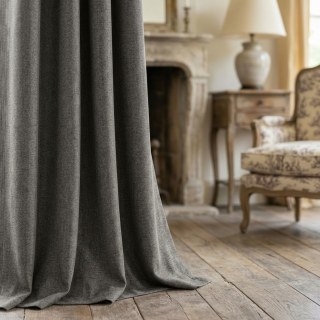 Pine Valley Charcoal Gray Blackout Curtain Drapes 4