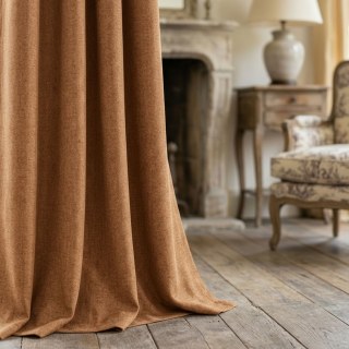 Pine Valley Terracotta Orange Blackout Curtain Drapes 4