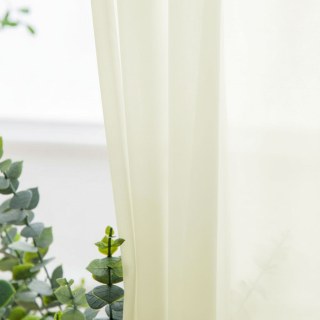 Soft Breeze Pastel Yellow Chiffon Sheer Curtain