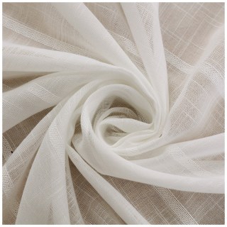 Sunnyside Linen Style White Striped Sheer Curtains 3